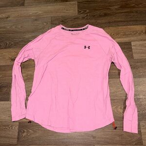 Under Armour Women’s Light Pink Long-Sleeve Crew Performance Top